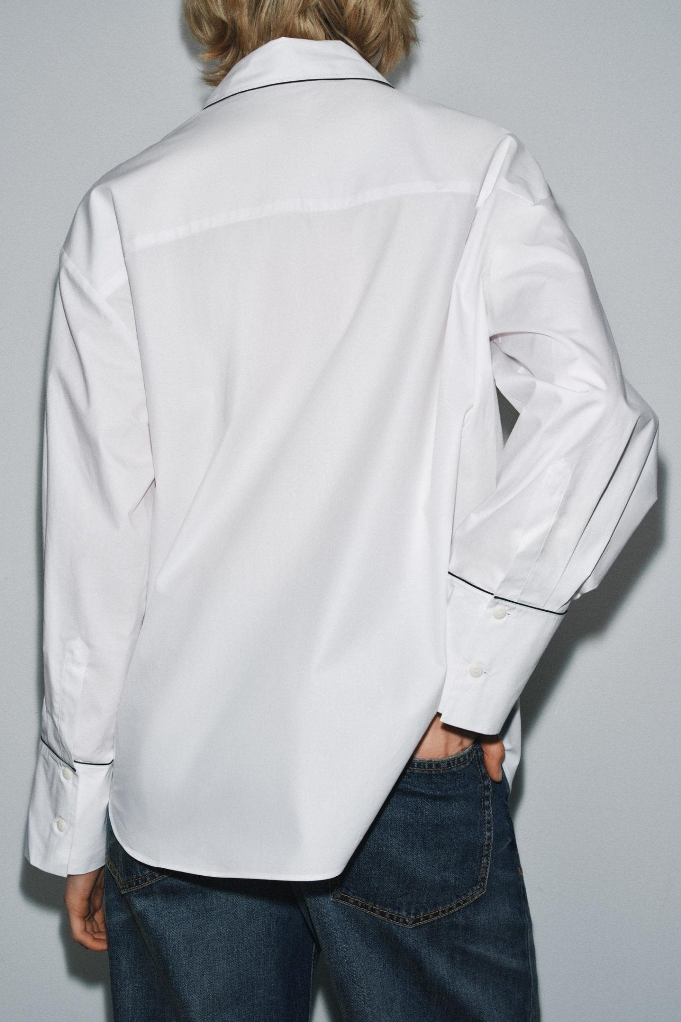 Contrast Poplin Shirt - ModeVera