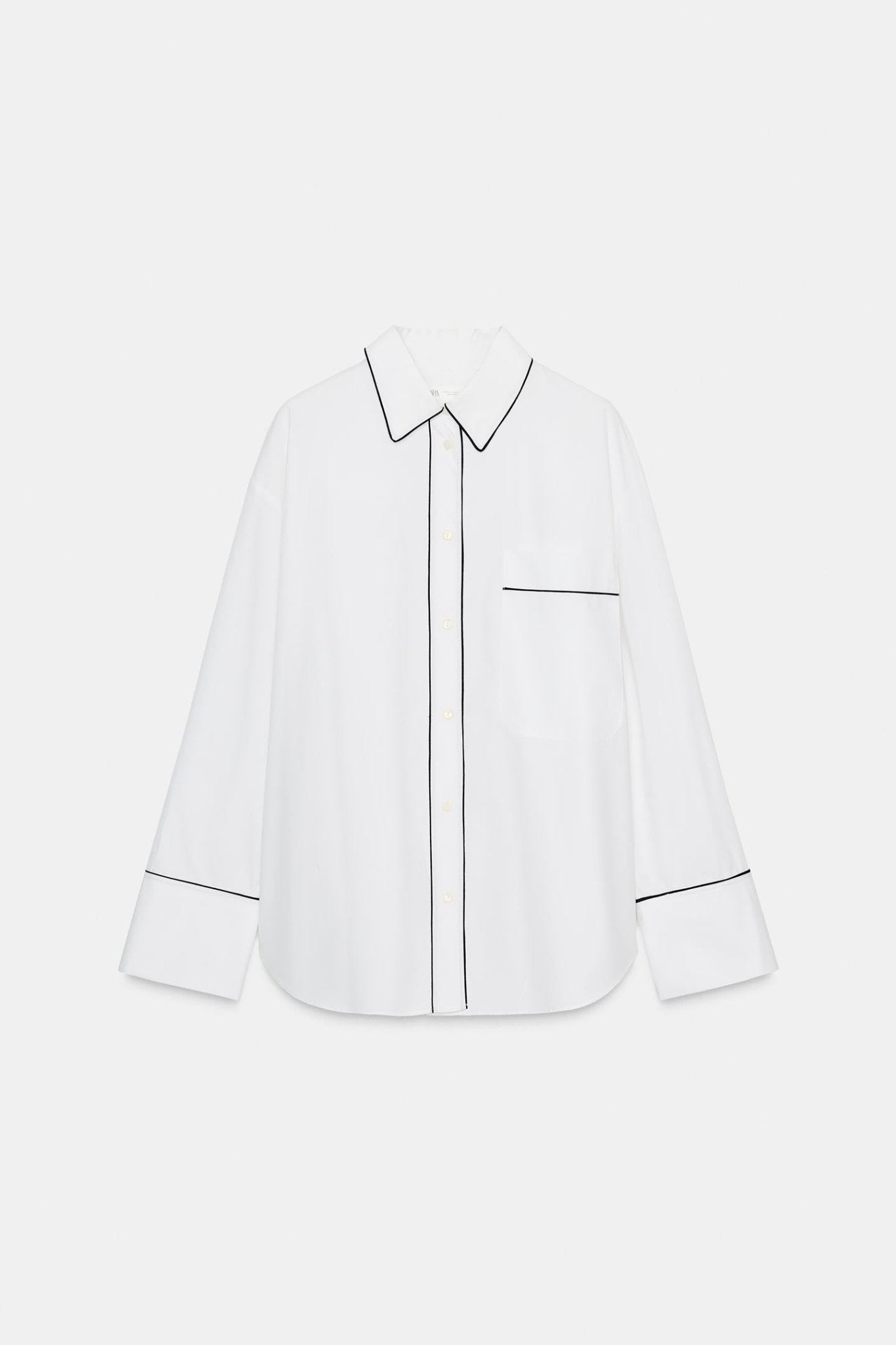 Contrast Poplin Shirt - ModeVera
