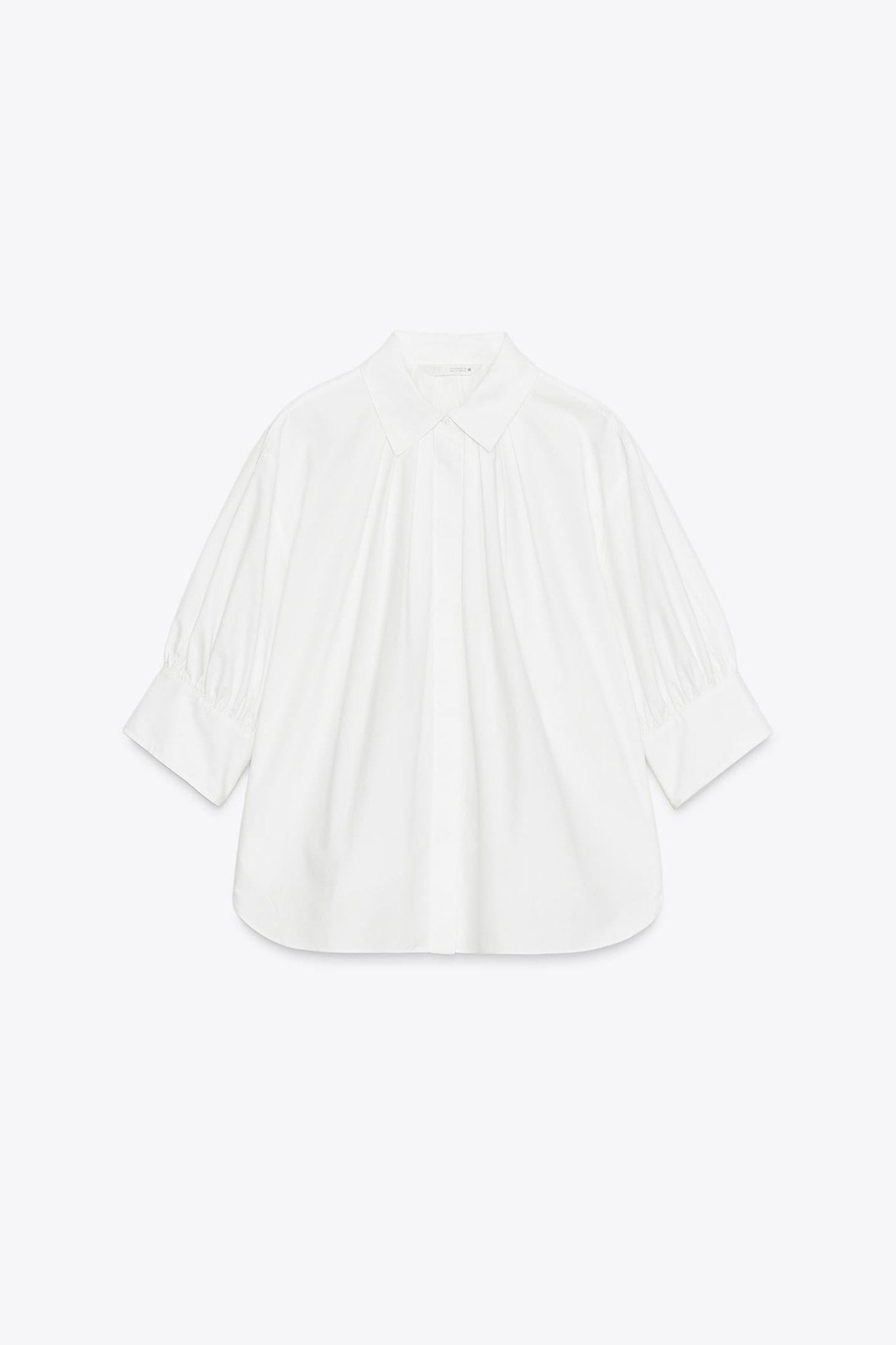Pleated Puffed Sleeve Shirt - ModeVera
